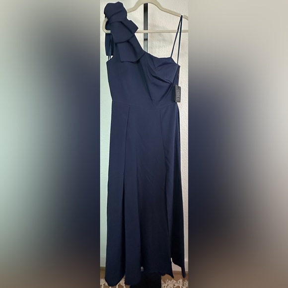 Mac Duggal | Bow One Shoulder A Line Gown - Picture 3 of 4